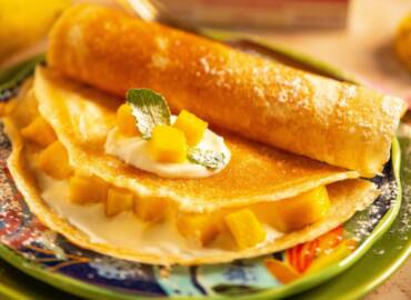 Perfect Mango Cream Cheese Crepes