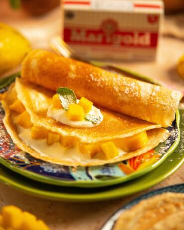 Perfect Mango Cream Cheese Crepes